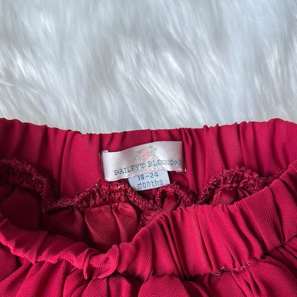 Bailey’s Blossoms Red Kids Skirt girls Size 18-24 months - Picture 3 of 8